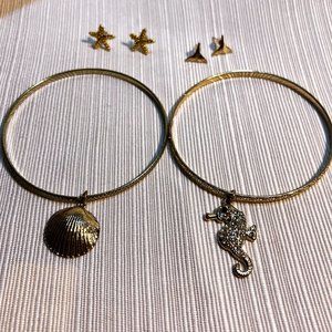 Lot 2 Bangles/2 Pair Earrings Summer Beach Set